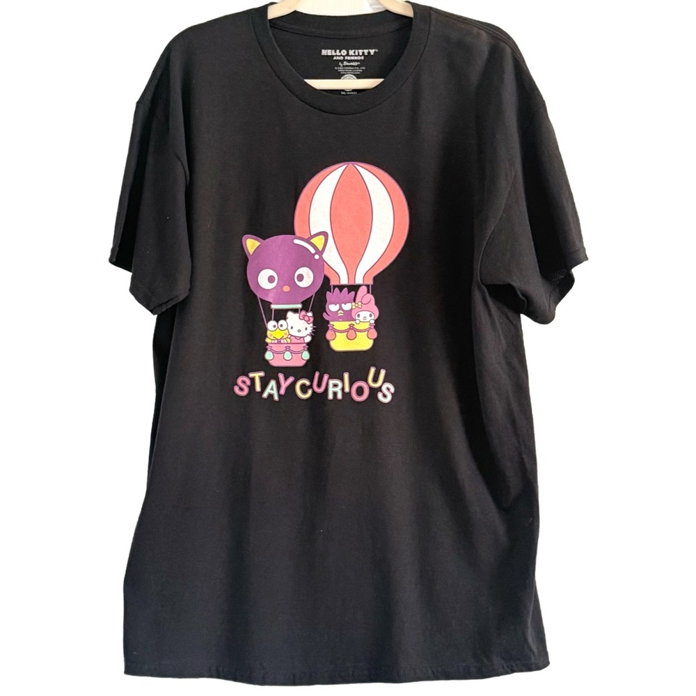 Hello Kitty and Friends Black T-Shirt Large NWOT
